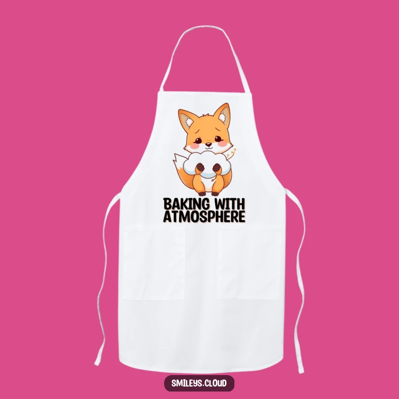 Funny Fox Cloud Balloon Apron - Playful Kitchen Fun Gift