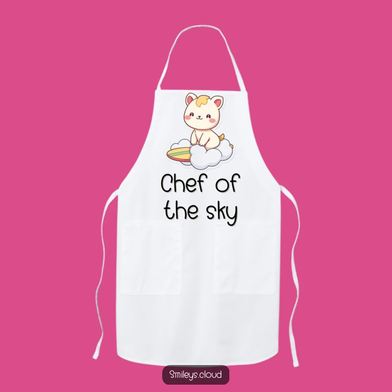 Funny Animal Cloud Surf Apron: Chef's Joyful Helper for Happy Cooking