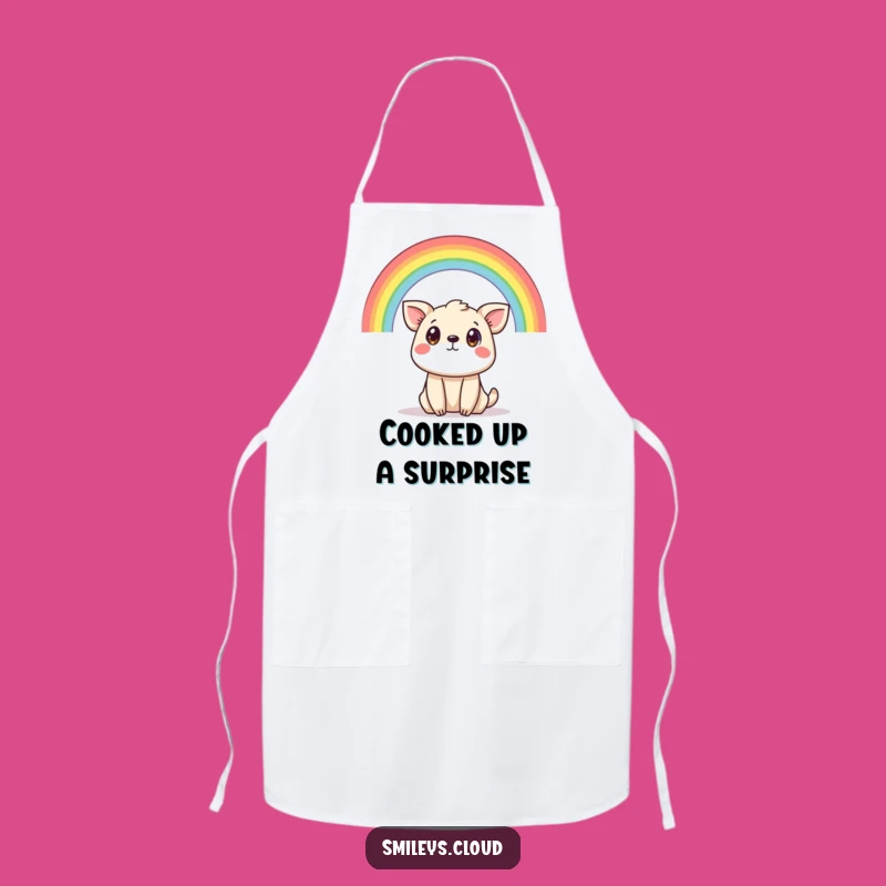 Funny Chef Animal Rainbow Apron - Cook Up Some Laughs in Style