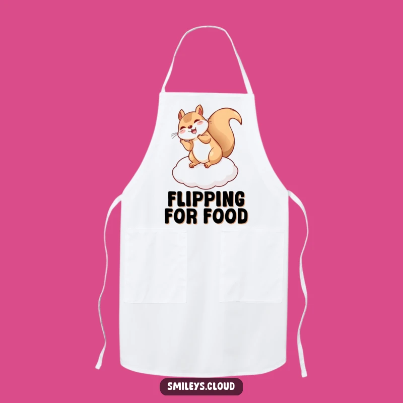 Funny Giggling Squirrel Flip Apron - Chef's Acrobat Animal Gift for Kitchen Fun