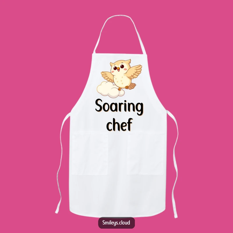 Funny Joyous Owl Soaring Apron: Kitchen Fun & Hilarious Gift