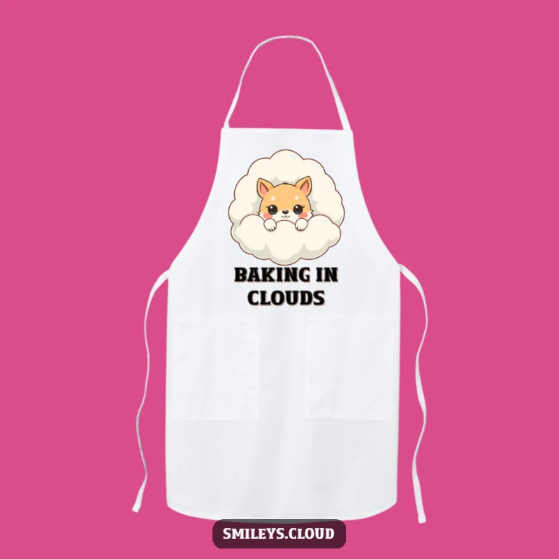 Funny Peeking Animal Apron: Cloud Hideaway Protection, Humorous Kitchen Gift