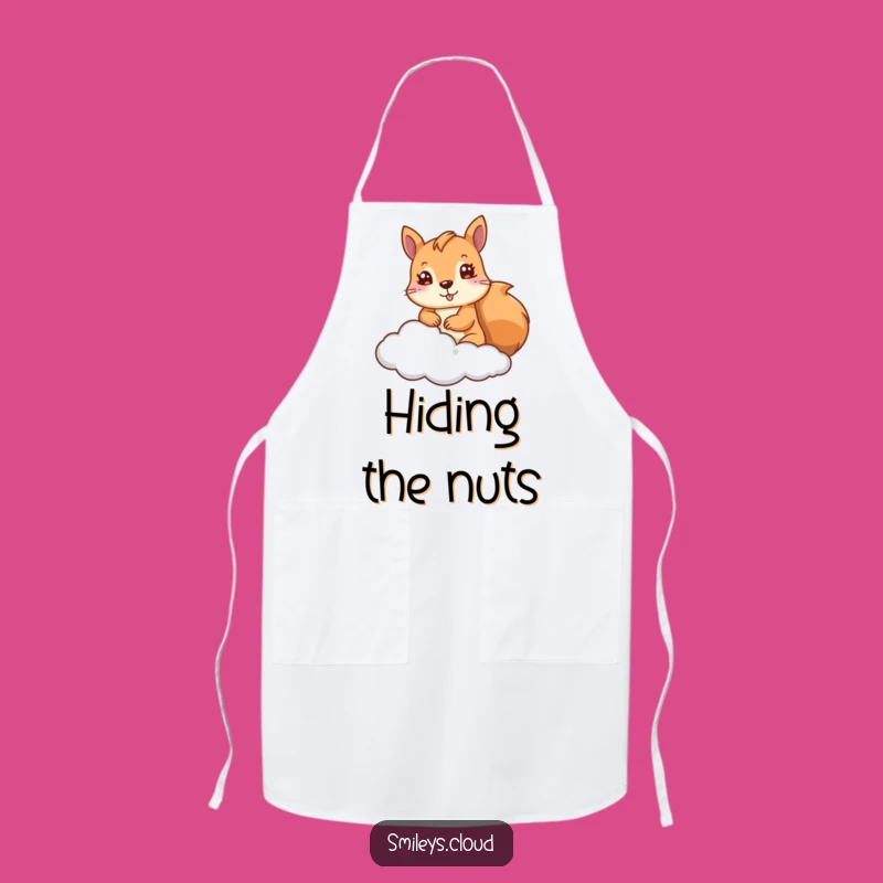 Funny Squirrel Apron: Cute Cloud Peeker - Hilarious Kitchen Fun Gift!