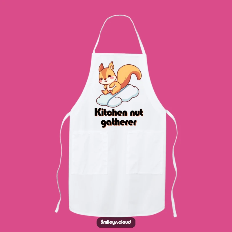 Funny Squirrel Cloud Slide Apron: Cook with Silly Adventure Funny Gift