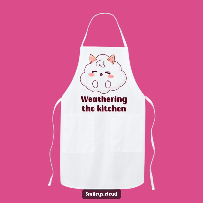 Funny Winking Cloud Animal Apron - Kitchen Fun & Funny Gift for Chefs