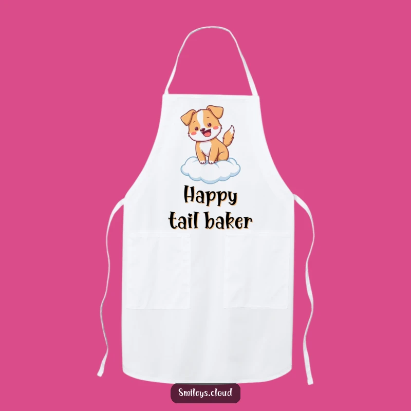 Funny Cheerful Dog Cloud Apron - Kitchen Fun for Dog Parents