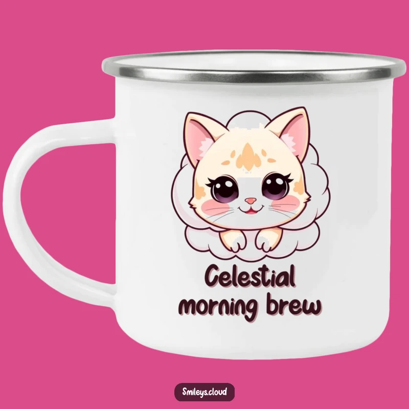 Funny Cat Cloud Camping Mug: Sip Heavenly Moments on the Go