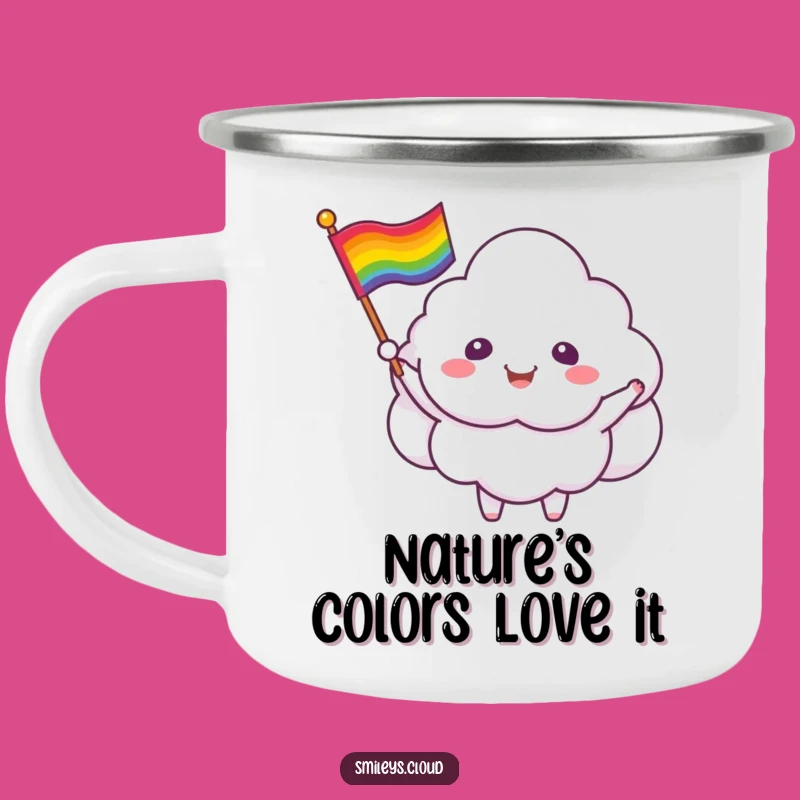 Funny Cloud Critter Pride Mug: Your Outdoor Ally