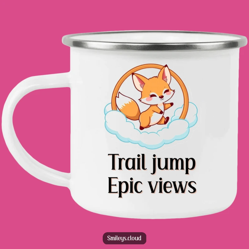 Funny Fox Cloud Hoop Mug: Your Adventure Buddy