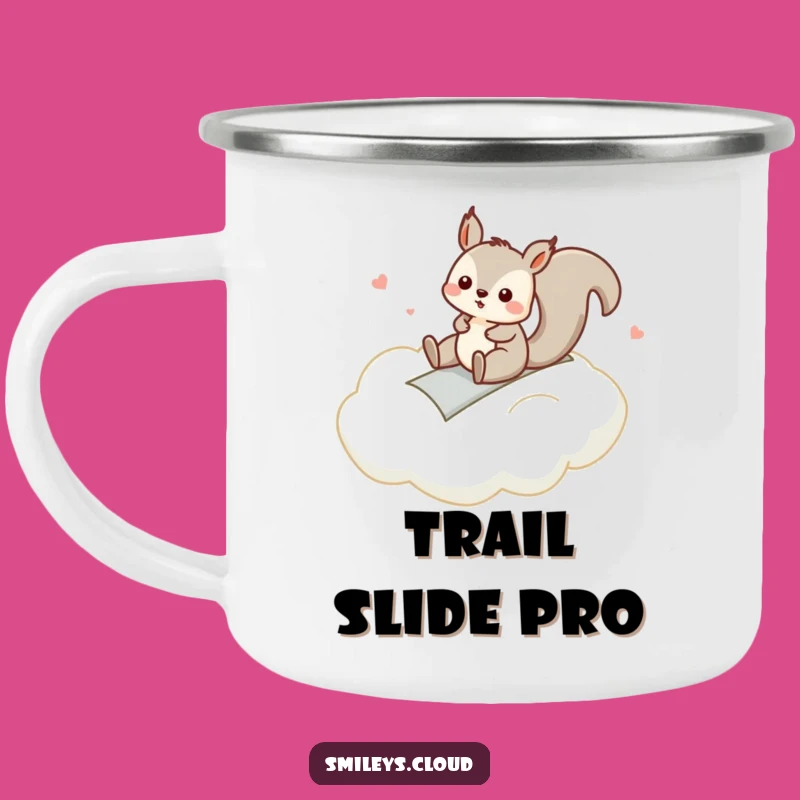 Funny Squirrel Cloud Slide Camping Mug: Adventure Sips, Perfect Outdoor Fun Gift