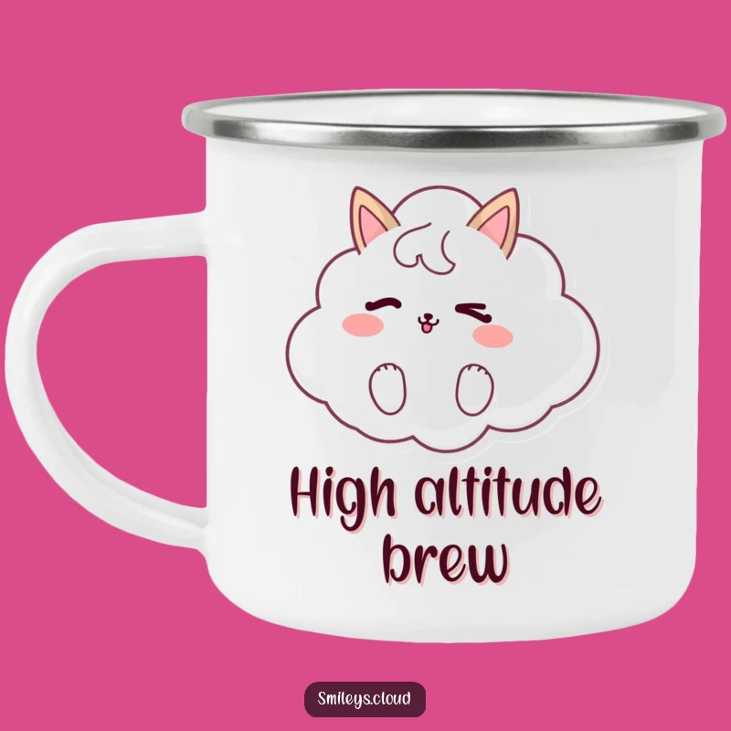 Funny Winking Cloud Animal Camping Mug - Adventure Ready & Hilarious Funny Gift