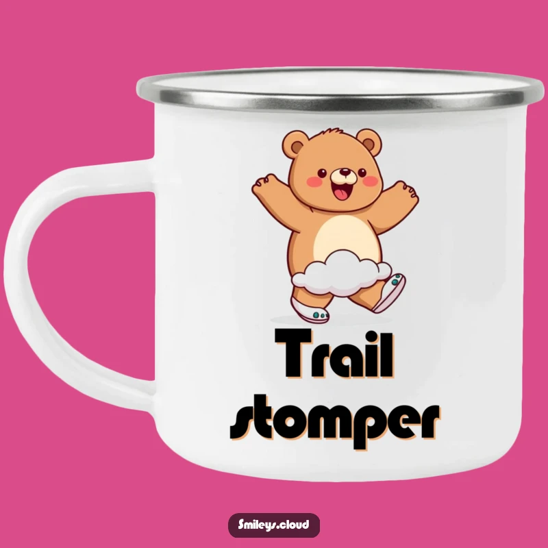 Funny Bear Cloud Shoes Camping Mug: Joyful Sips, Perfect Happy Outdoor Gift