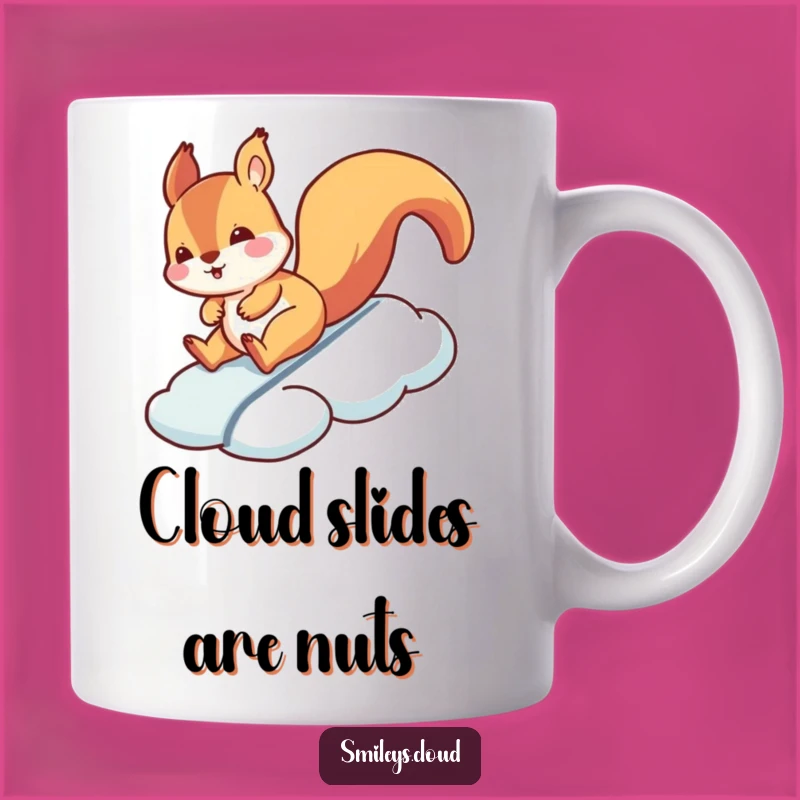 Funny Squirrel Cloud Slide Mug: A Silly Adventure's Funny Gift