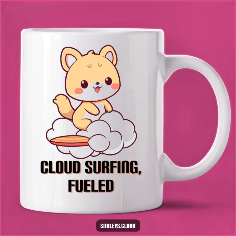 Funny Animal Cloud Surfer Mug - Ride The Humor Wave Funny Gift Idea