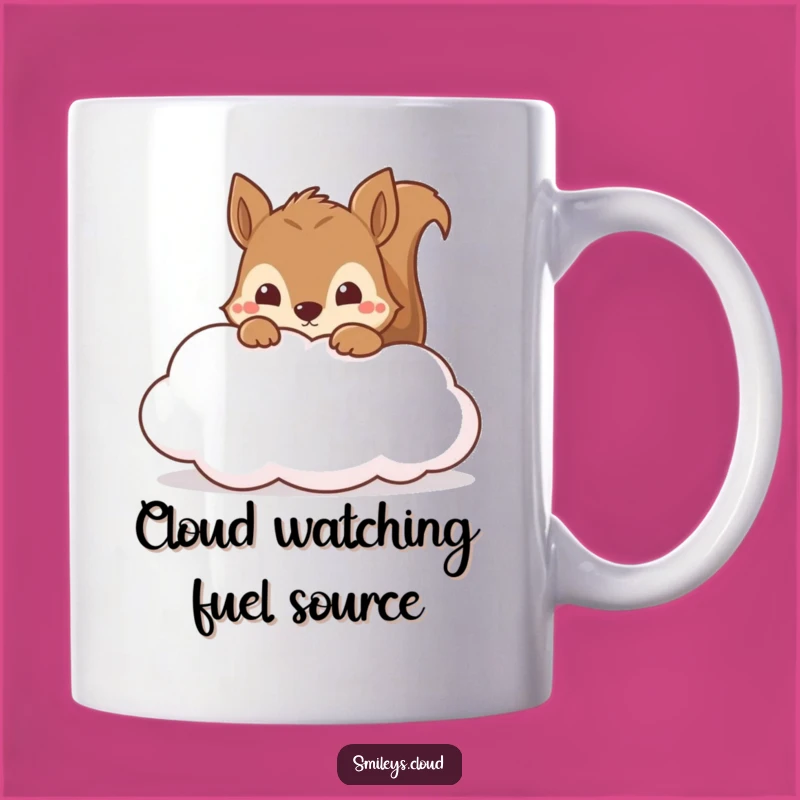 Funny Curious Squirrel Cloud Mug - Perfect Gift for Animal Lovers