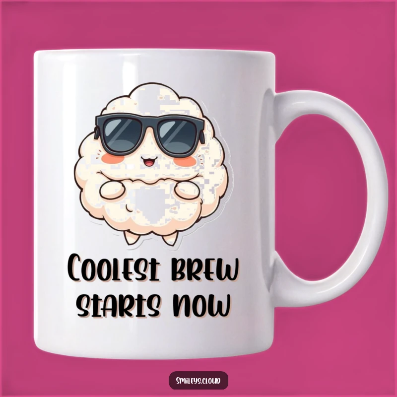 Funny Cool Cloud Mug: Sunglasses Smirk Attitude Gift for Sunny Personalities