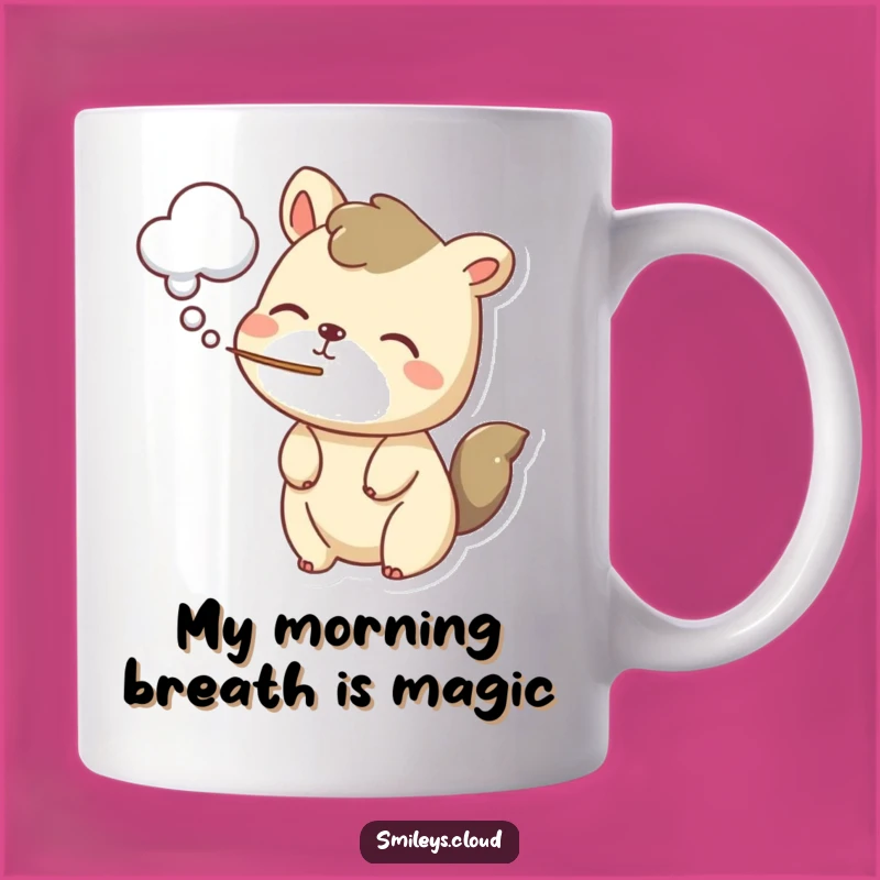 Funny Cloud Breath Animal Mug: Adorable Playful Creature Makes a Perfect Funny Gift