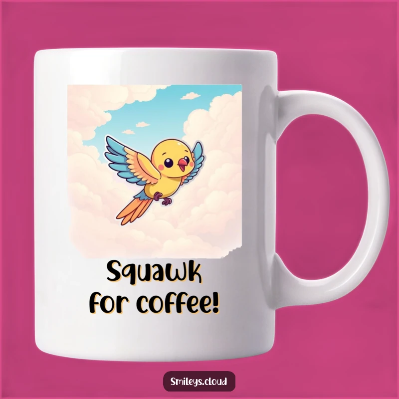 Funny Parrot Sky Soarer Mug - Hilarious Gift for Bird Lovers and Aviators