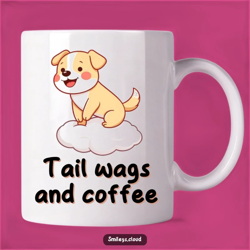 Funny Dog Cloud Balance Mug: Joyful Gift for Happy Pups