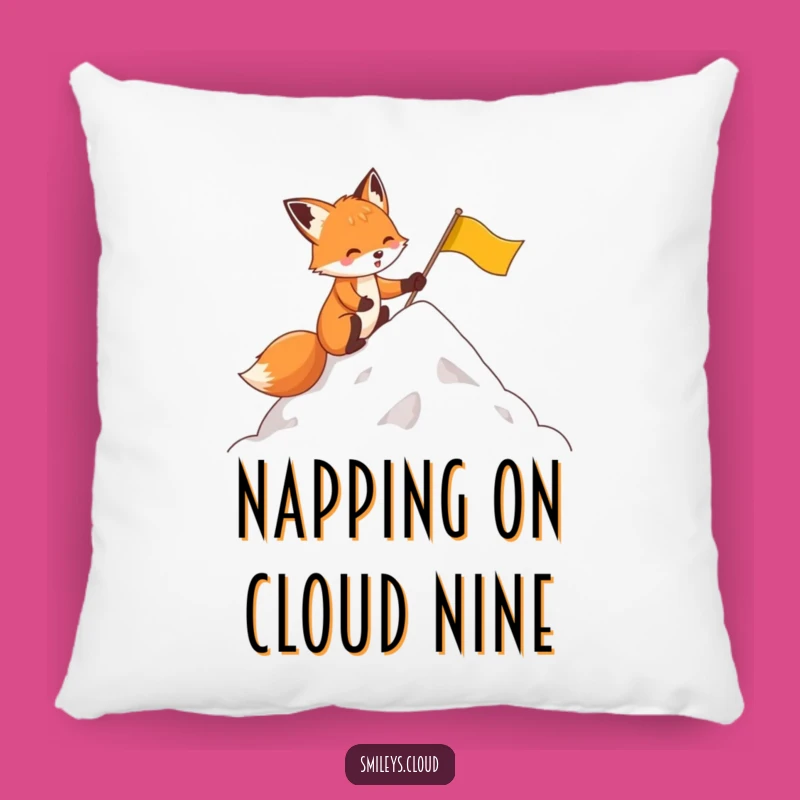 Cozy Funny Fox Cloud Dreamer Pillow: Snuggle Up with Hilarious Ambition