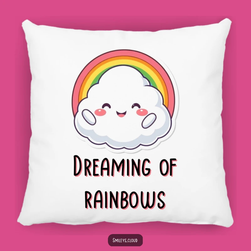 Funny Proud Cloud Pillow: Soft Rainbow Joy Cushion for Cozy Smiles