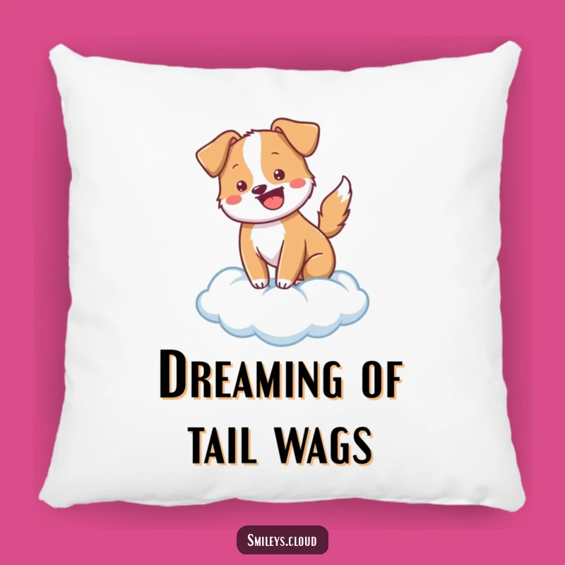 Funny Cheerful Dog Cloud Pillow - Cozy Comfort & Canine Smiles