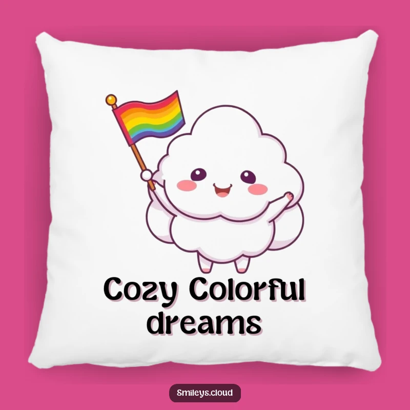 Funny Cloud Critter Pride Pillow: Cozy Comfort & Support