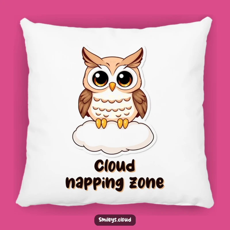 Funny Curious Owl Pillow - Comfy Cushion and Funny Owl Gift Accent