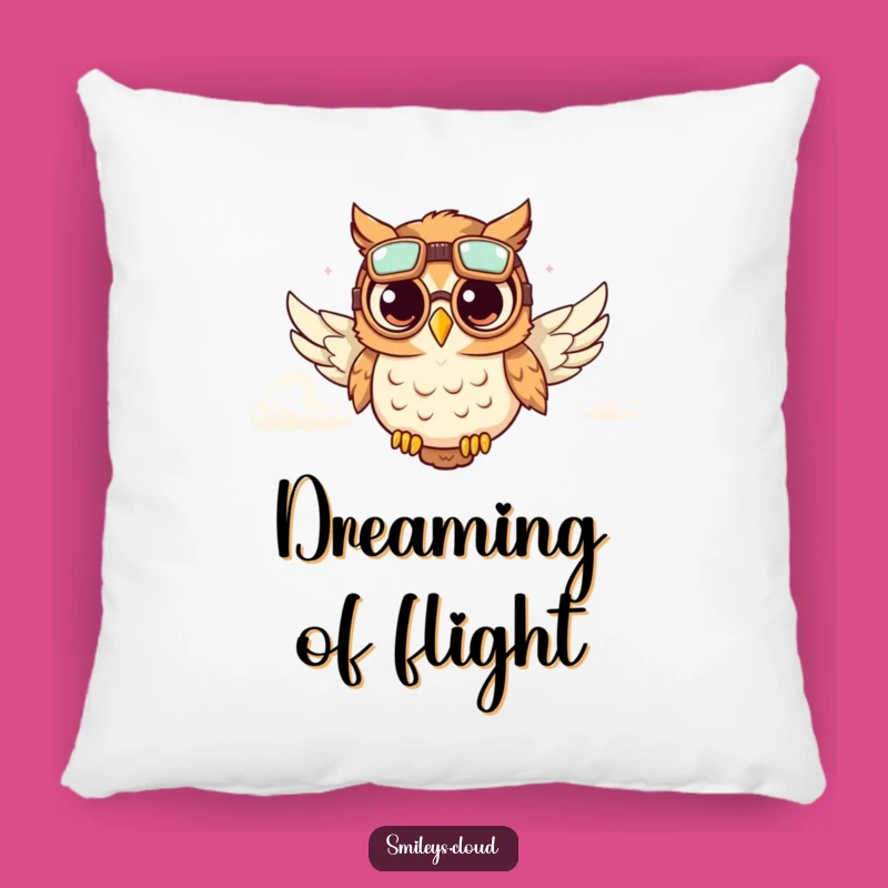 Funny Owl Aviator Pillow: Cozy Comfort for Adventurous Souls