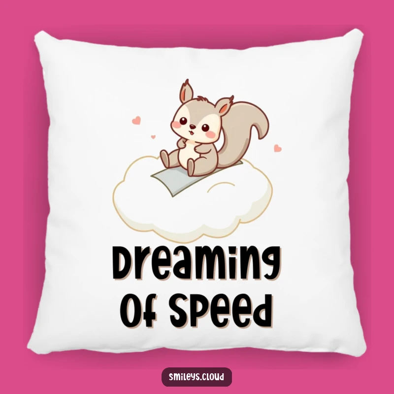 Funny Squirrel Cloud Slide Pillow: Cozy Comfort with a Playful Twist, Gift Idea