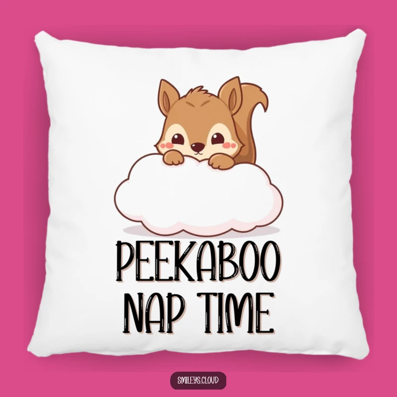 Funny Curious Squirrel Cloud Pillow - Comfy & Humorous Home Decor