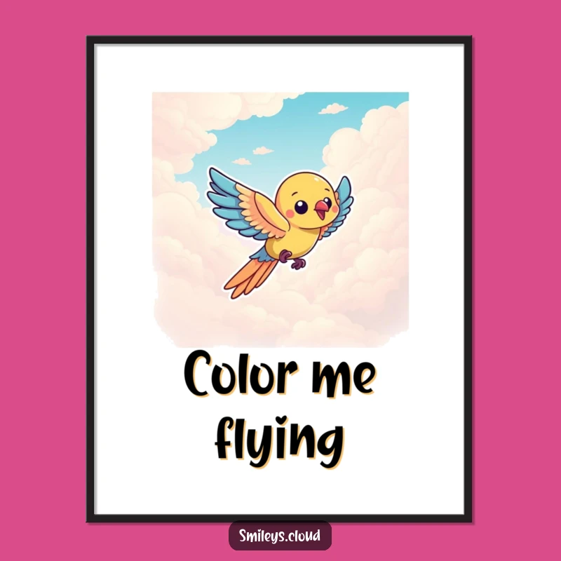 Funny Parrot Sky Dancer Digital Art - Hilarious Printable for Bird Lovers