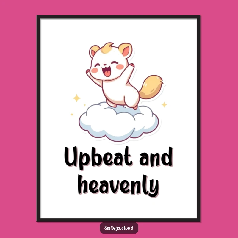 Funny Bouncing Animal Cloud Digital Art - Instant Joyful Wall Decor