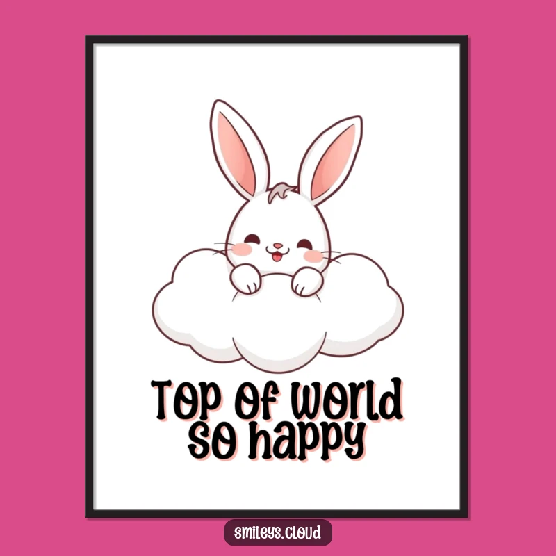 Funny Rabbit Cloud Art: Instant Whimsical Decor