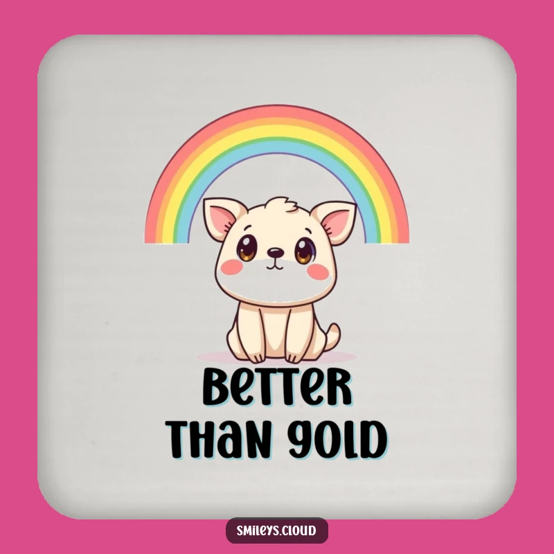 Funny Surprised Animal Rainbow Coaster Set - Protect Surfaces with Playful Art