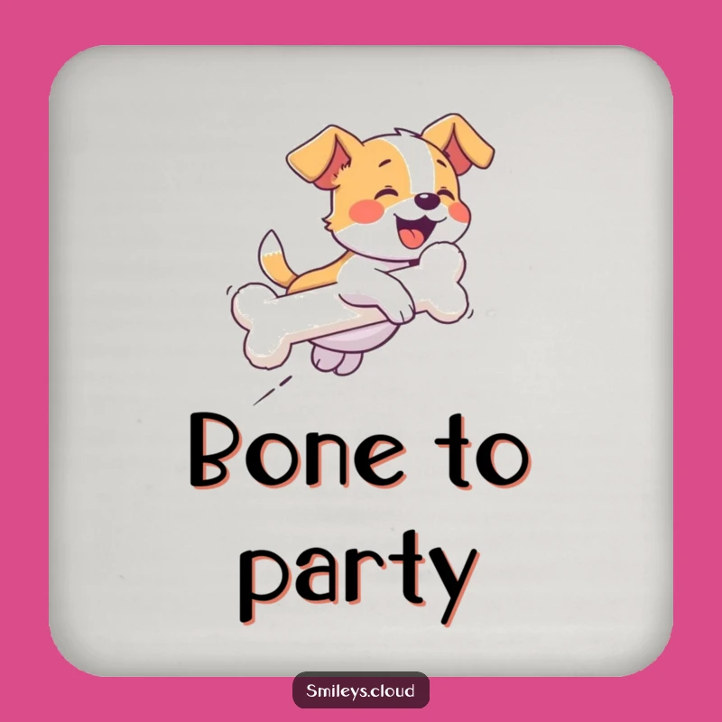 Funny Dog Bone Cloud Coaster: Protect Surfaces with Canine Fun, Gift Idea