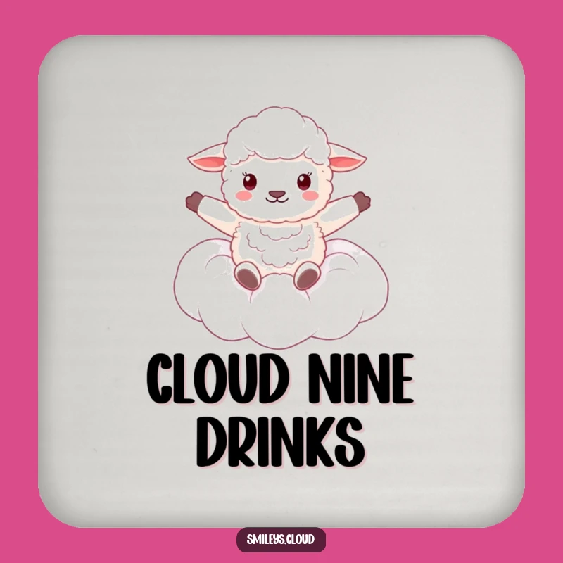 Funny Fluffy Sheep Cloud Coaster - Dreamy Drink Decor for Sheep Lovers