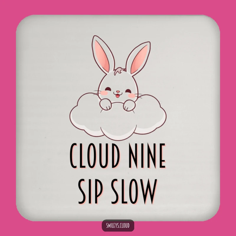 Funny Rabbit Cloud Coasters: Protect Surfaces Whimsically