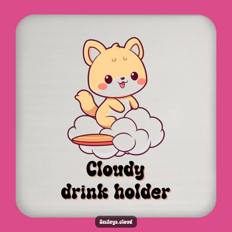 Funny Animal Cloud Surfer Coaster - Protect Surfaces Funny Gift