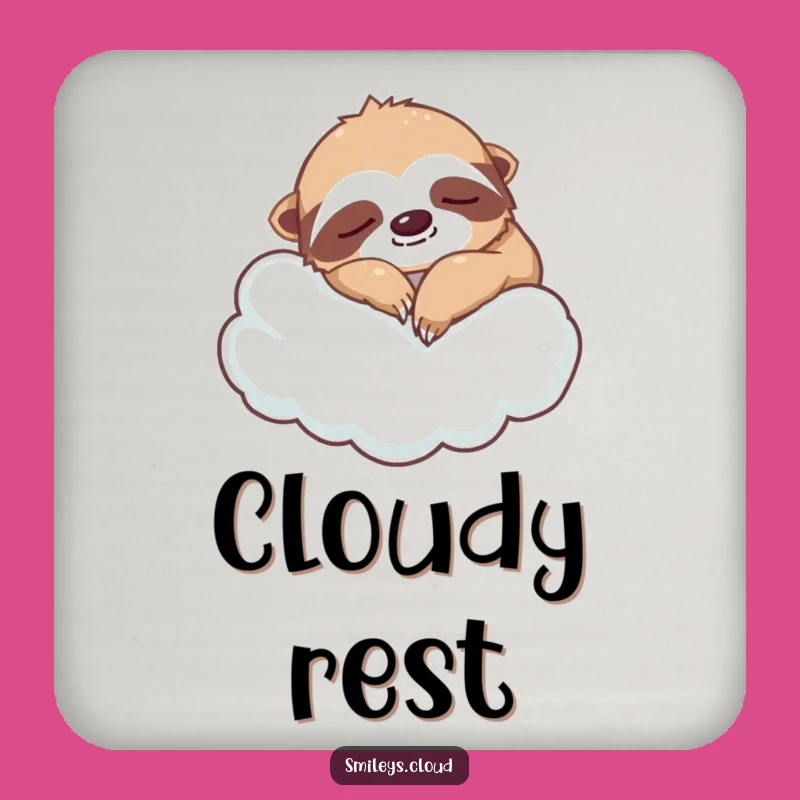 Funny Silly Sloth Coaster Set - Protect Surfaces with Relaxed Humor