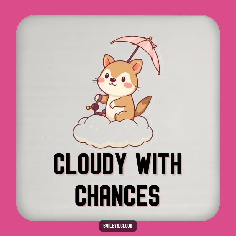 Funny Cloud Captain Animal Coaster: Protect Surfaces with Determined, Whimsical Art