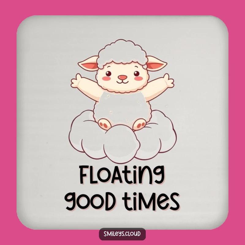 Funny Sheep Cloud Coaster: Protect Surfaces with Dreamy Flair