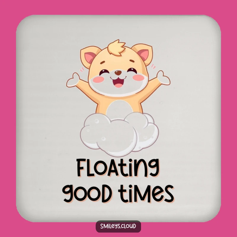 Funny Floating Animal Coaster: Cloud Bliss Protection, Humorous Drink Accessory Gift
