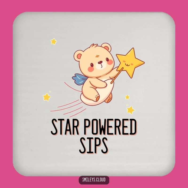Funny Bear Cub Star Coaster: Joyful Rider Protection, Unique Funny Gift