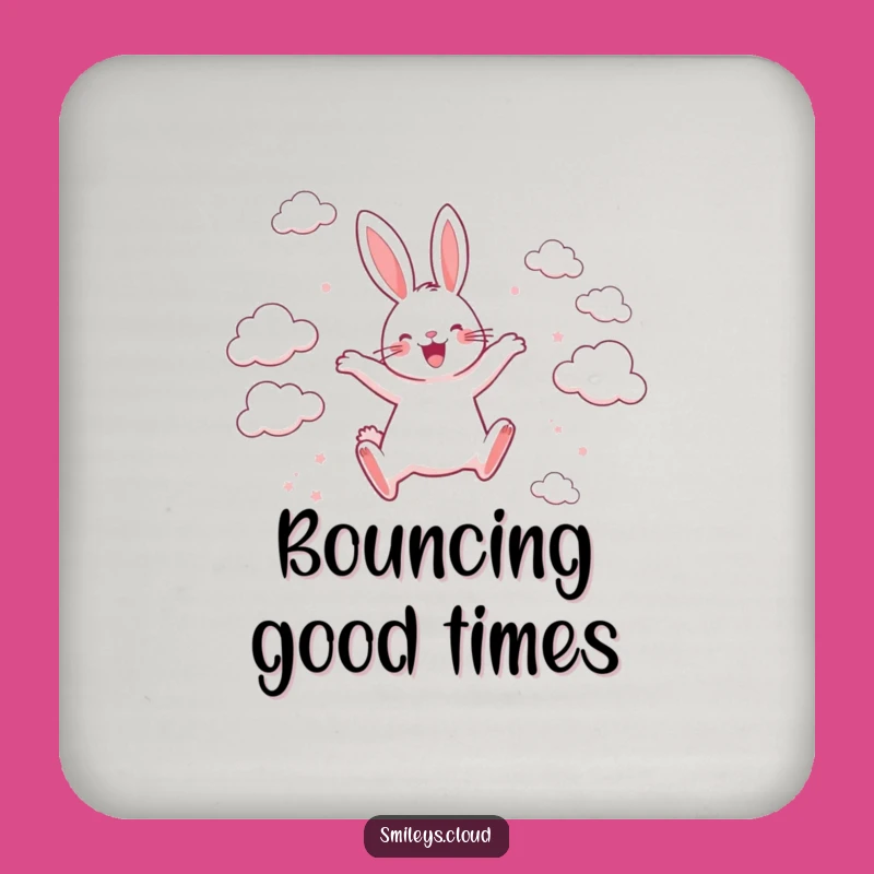 Funny Rabbit Cloud Coaster: Protect Surfaces with Joyful Flair