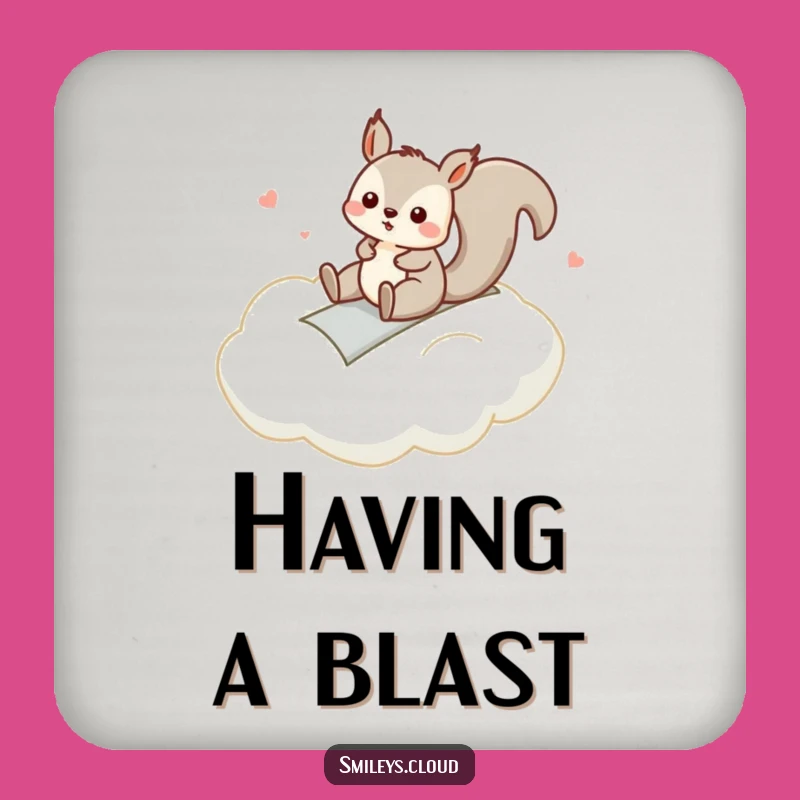 Funny Squirrel Cloud Slide Coaster: Protect Surfaces with Playful Art, Gift Idea