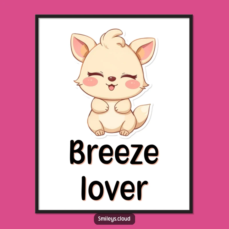 Funny Breeze Enjoyer Animal Poster: Bring Peaceful Vibes to Your Walls Today