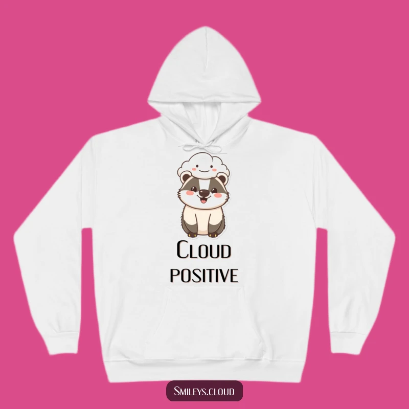 Funny Cheerful Badger Hoodie - Cozy Smiles and Funny Gift