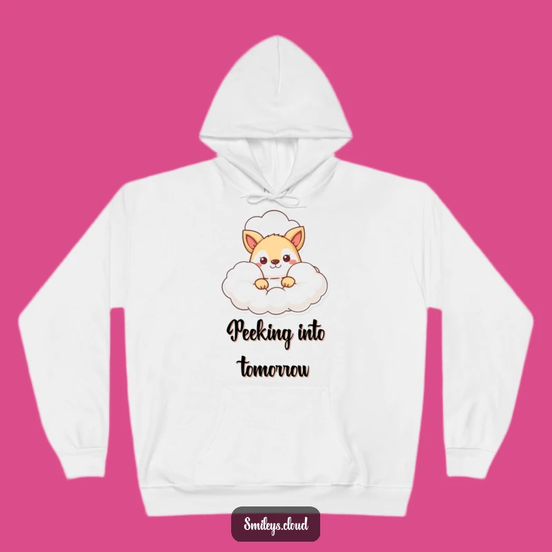 Funny Curious Animal Hoodie: Cozy Peek-a-Boo Cloud Sweatshirt Gift