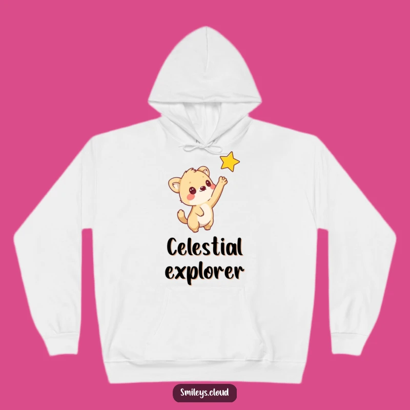 Funny Curious Animal Star Hoodie: Cozy Cartoon Wonder for Dreamy Comfort